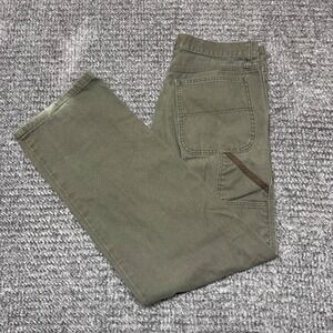 Wrangler Workwear Mens Carpenter Jeans 33x30 Green Utility Work Pants
